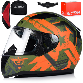KASK MOTOCYKLOWY LS2 FF353 RAPID II THUNDER BIRDS SYSTEM PINLOCK ECER 22.06