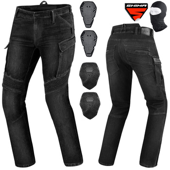 SPODNIE MOTOCYKLOWE | SHIMA GIRO 2.0 URBAN | MĘSKIE JEANSY CZARNE + GRATIS