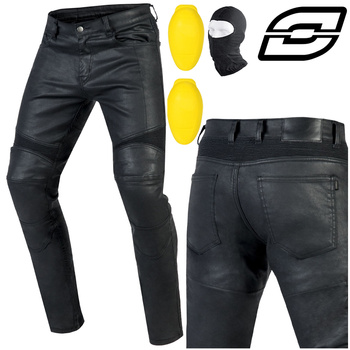 SPODNIE MOTOCYKLOWE | OZONE RUSH BLACK | MĘSKIE JEANSY ARAMIDOWE + GRATIS