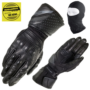 RĘKAWICE MOTOCYKLOWE | SHIMA MONDE BLACK | KLASYCZNE DAMSKIE SKÓRA + GRATIS
