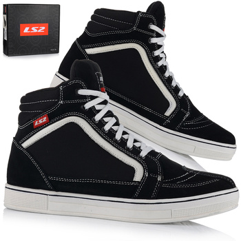 BUTY MOTOCYKLOWE LS2 DORON WHT KRÓTKIE MĘSKIE TRAMPKI TURYSTYCZNE MIEJSKIE