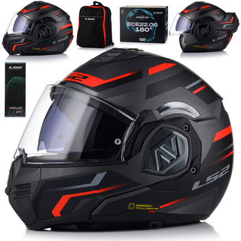 KASK MOTOCYKLOWY | LS2 FF906 ADVANT KUKA | SZCZĘKOWY + PINLOCK + PLECAK