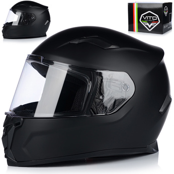 KASK MOTOCYKLOWY | VITO DUOMO MATT BLACK | INTEGRALNY CZARNY MATT