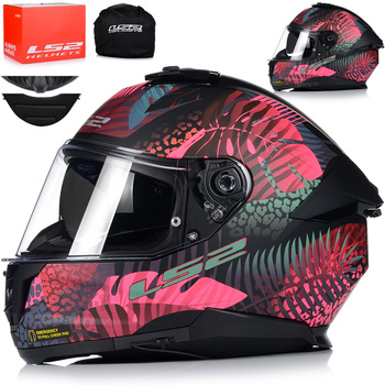 KASK MOTOCYKLOWY LS2 FF808 STREAM II JUNGLE KEVLAR SYSTEM PINLOCK + BLENDA