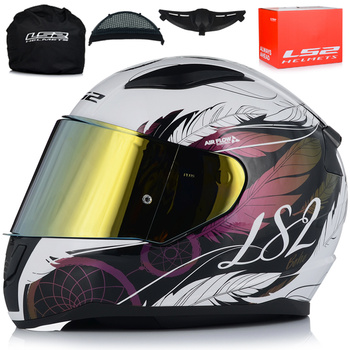 KASK MOTOCYKLOWY LS2 FF353 RAPID II BOHO DAMSKI 22.06 + ZŁOTA SZYBA