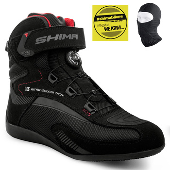 BUTY MOTOCYKLOWE SHIMA EXO VENTED "ATOP" KRÓTKIE DAMSKIE CZARNE + GRATISY