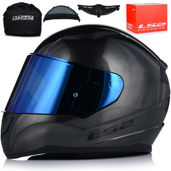 KASK MOTOCYKLOWY LS2 FF353 RAPID II JEANS TITANIUM + NIEBIESKA SZYBA 3XL
