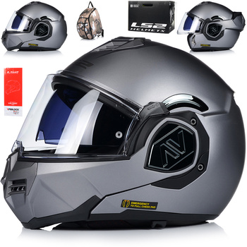 KASK MOTOCYKLOWY | LS2 FF906 ADVANT SOLID | SZCZĘKOWY + PINLOCK + PLECAK 